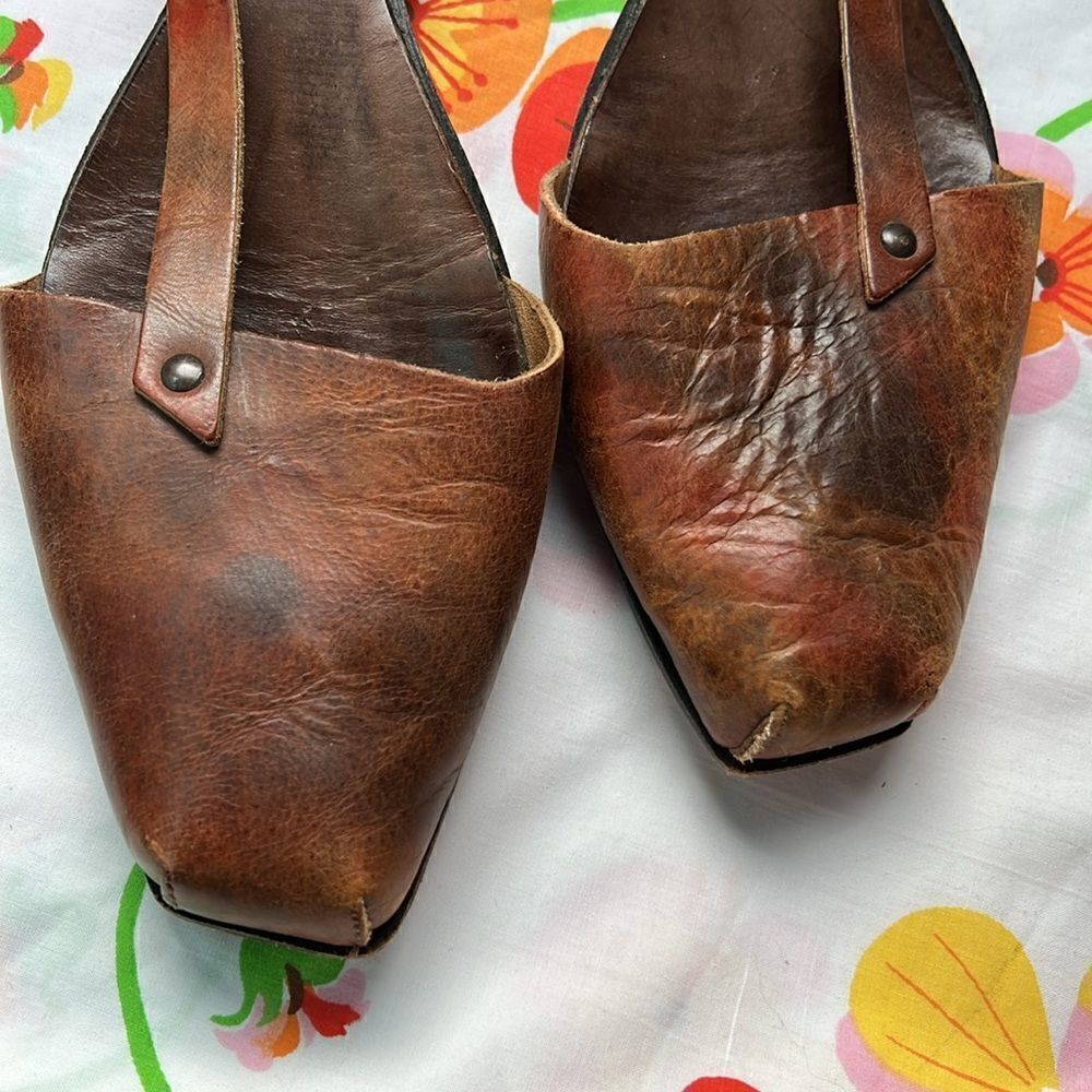 Brown Leather Flats by CYDWOQ vintage - Picture 2 of 12